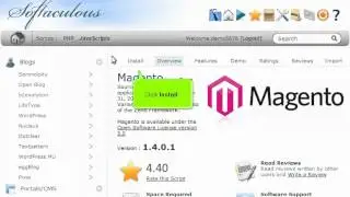 Installing Magento using Softaculous