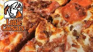 Little Caesars Bacon Wrapped Crust Pizza REVIEW 🍕😮