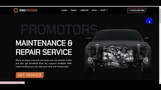 Demo car repairing web design by coding 