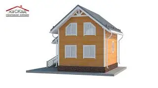 Каркасный дом 7,3х8м проект КД-21