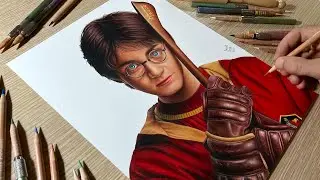 Drawing Harry Potter (Quidditch Suit) • Time Lapse