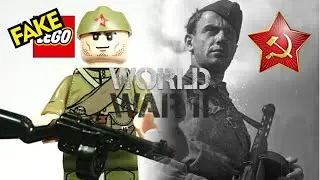 Unofficial Lego Soviet Red Army WW2 Soldier Uniform Custom Minifigure JR-003