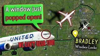 COCKPIT WINDOW OPENED IN MID-AIR | United B737 Emergency Return at Bradley