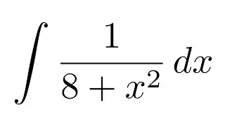 Integral of 1/(8+x^2) (substitution)