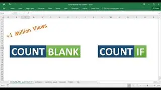 How to use COUNTBLANK function in English | How to use COUNTIF function in English