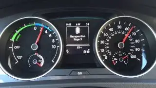 VW eGolf Regenerative Driving Modes