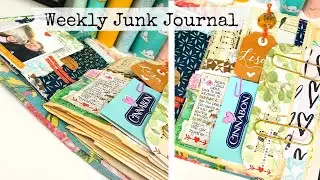 WEEKLY JUNK JOURNAL | Capturing Highlights | Using Up Little Bits | January Journal