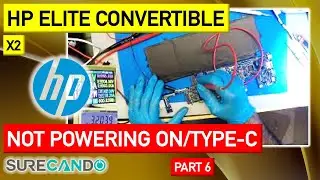 HP Elite x2 convertible Laptop USB Type-C Charging port issues , not charging, disassembly. Part 6