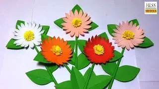 How to make daisy paper flower | DIY paper flower making tutorials | Origami paper crafts