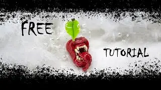 Vampire's sweet cherry. Dew, brooch, pendant, ring, polymer clay, DIY, handmade