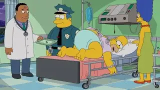 The Simpsons Homer Shot in the Butt