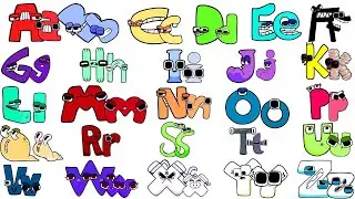Alphabet Lore Snakes transform Uppercase and Lowercase Letters ABC from i (A-Z)