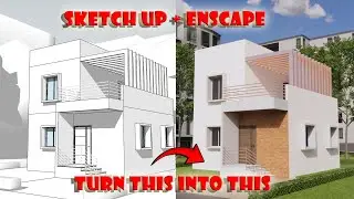 “छोटा बंगला 3D मॉडलिंग Tutorial | SketchUp + Enscape Rendering हिंदी में”