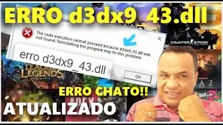 COMO RESOLVER O ERRO d3dx9_43.dll