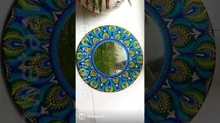 Let’s make a beautiful dot painted mirror with shwetaart03 #mandalaart #trending #homedecor #art