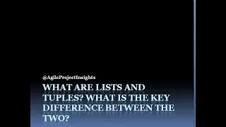 List vs Tuple in Python: A Comprehensive Comparison Python Interview Questions and Answers