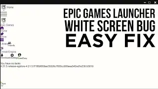 The simple solution to Fix Fortnite Epic games Launcher white screen Bug 2019 | 100% Fix | Solved