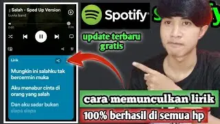 cara melihat lirik lagu di spotify hp android gratis terbaru 2024 ll memunculkan lirik musik