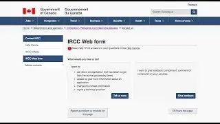 IRCC Webform/CIC Webform