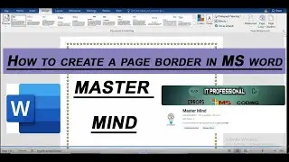 How to create Border in MS Word | Border in MS word | How to add page Border in word | Master Mind