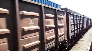 Trans-Mongolian: container train in the Gobi