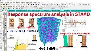 Response spectrum analysis in STAAD | Civil engineering | building analysis | Dynamic analysis |