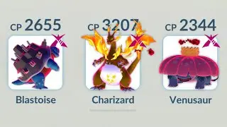 I used GIGANTAMAX KANTO STARTERS in Pokemon GO.