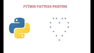 Pattern Printing in Python: Stars in heart shape| #PatternPrinting#PythonProgramming#Python#Coding