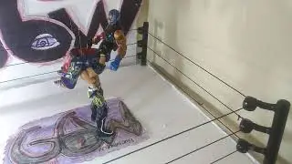 Phoenix Splash Into Styles Clash!(WWE Stop Motion)