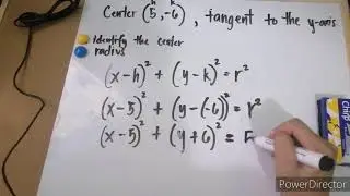 Conic Sections (Circle): When circle is tangent to x or y- axis.