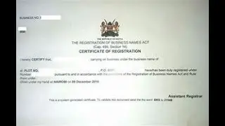 How to register a business name in Kenya in the year 2024