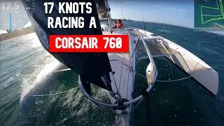 Racing a Corsair 760 Trimaran 2 Up - Fresh Winds