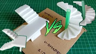 Foam Board Staircase Tutorial – Spiral & U-Shape Made Easy! 📶