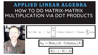 How to do matrix matrix multiplication using dot products?