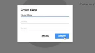 Create Class in Google Classroom