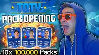FIFA 15 : FULL TOTY PACK OPENING - 10 x 100K PACKS !! HD