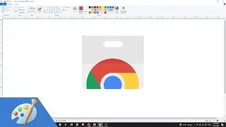 How to draw CHROME WEB STORE logo using MS Paint
