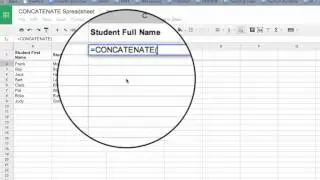 Use the Concatenate Function in a Google Spreadsheet