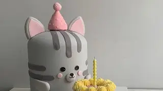 3D cat cake | How to make a cat cake | Decorating ideas for kids