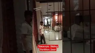 Telescopic Sliding Partition Door #construction #doors #slidingdoors #partition