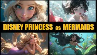 Disney Princess as Mermaids