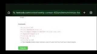 100538. Minimize the Maximum Edge Weight of Graph solution code 