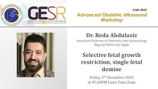GESR-CME 2025: Twin Pregnancy Ultrasound (6/6 Fetal Growth Restrictions) Prof.Reda Abdulaziz