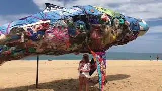 Mural de Tierra -Danza con Ballenas- proyecto Metamorfosis Marina, Nayarit
