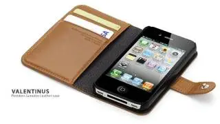 SGP iPhone 4 / 4S Leather Wallet Case Valentinus Series unboxing