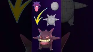 Gengar 3D #modelo #tutorial #blender #impresion3d #art #pokemon #zbrush #shorts #anime #animation