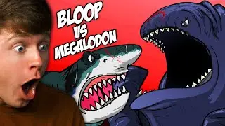 Reacting to BLOOP vs MEGALODON!