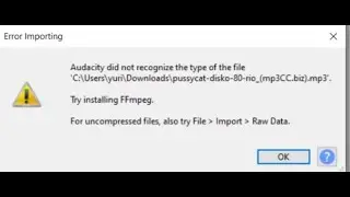 AUDACITY AUDIO UPLOAD FAIL ISSUE FIXED (audacity didn't recognize the type of the file