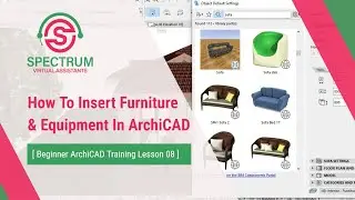 How To Insert Furniture And Equipment In A Floor Plan In ArchiCAD Tutorial