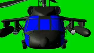 helicopter green screen close up